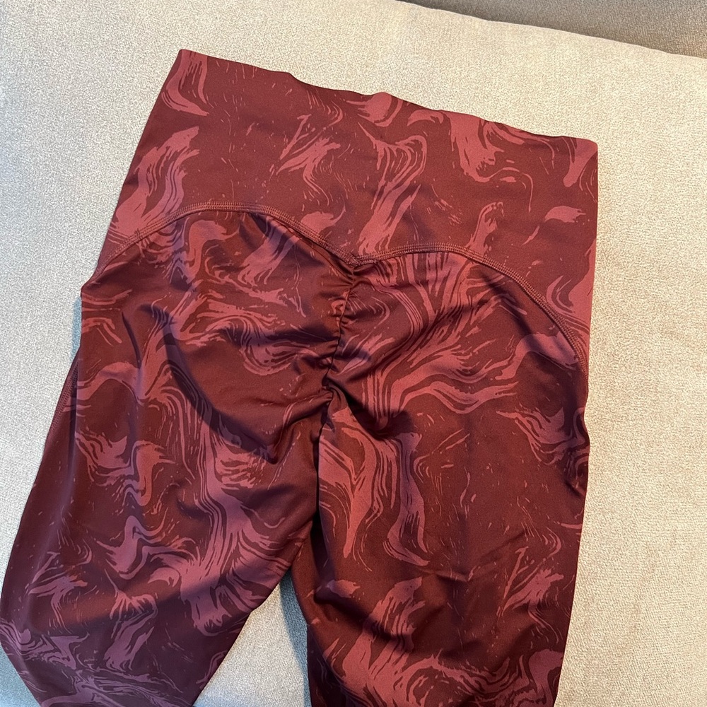 Gymshark Waist Support Leggings Cherry Brown